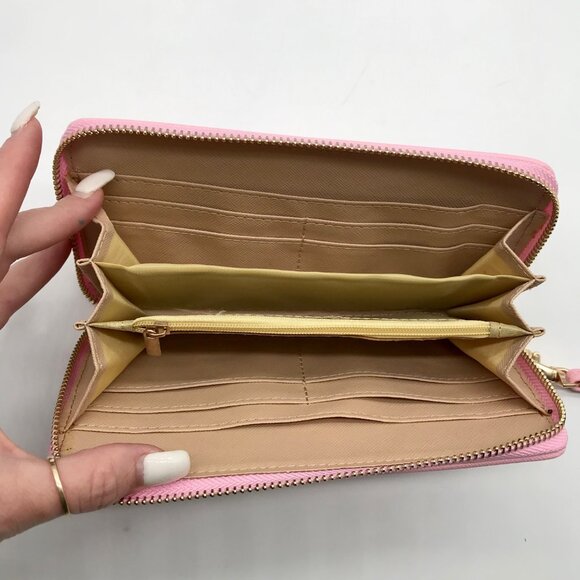 Dasein Pink And Gold Zip-Around Wallet - Picture 10 of 10